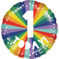 1st  Birthday Rainbow  balloon