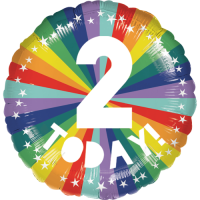 2nd Birthday Bright Rainbow balloon