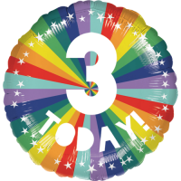 3rd Birthday Rainbow balloon
