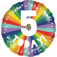 5th Birthday Rainbow balloon