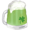 Green Shamrock Beer Balloon in a Box Small Image