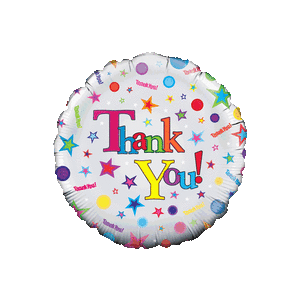 Thank You Colourful Stars Balloon in a Box