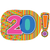 20th Birthday Supershape Balloon in a Box Small Image