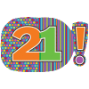 21st Birthday Supershape Balloon in a Box Small Image