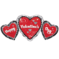 Happy Valentine's Day SuperShape Hearts balloon