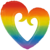 Rainbow Heart Balloon in a Box Small Image
