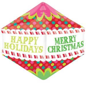 Colourful Christmas Dots Anglez Balloon in a Box
