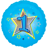 1 Blue Stars balloon