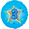 3 Blue Stars Balloon in a Box Small Image