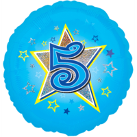 5 Blue Stars balloon