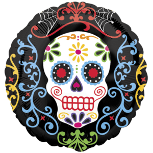 Day Of The Dead Colourful Balloon in a Box