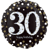 Gold & Silver Sparkling 30th Balloon in a Box Small Image
