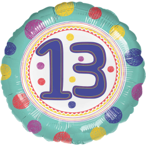 13th Birthday Spots Balloon in a Box