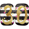 Stripes & Dots 30th Birthday Balloon in a Box Small Image