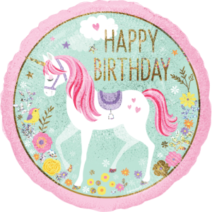 Magical Unicorn Birthday Balloon in a Box