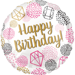 Birthday Wishes Gems Balloon in a Box