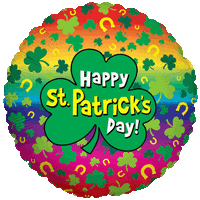 Colourful Happy St. Patricks Day balloon