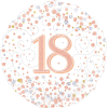 18th Sparkling Fizz Birthday White & Rose Gold Balloon in a Box Small Image