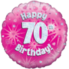 Happy 70th Birthday Girl Holographic Balloon in a Box Small Image
