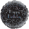 Vine Swirls Happy Birthday Balloon in a Box Small Image