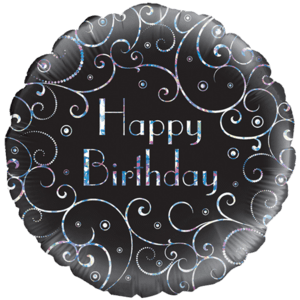 Vine Swirls Happy Birthday Balloon in a Box