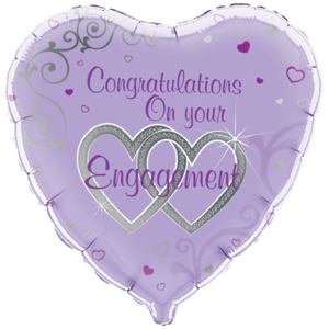 Congratulations on Engagement Balloon in a Box