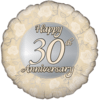 Happy 30th Anniversary Rose Print Balloon in a Box Small Image