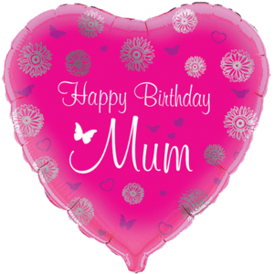 Happy Birthday Mum Gerber Daisy Balloon in a Box