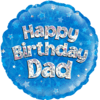 18" Silver Star Dad's Birthday Balloon in a Box Small Image