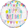 Patchwork Bunting Birthday Balloon in a Box Small Image