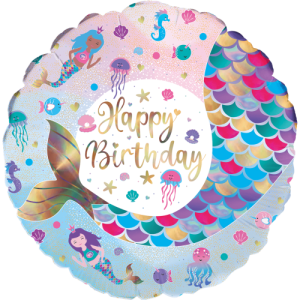 Shimmering Mermaid Birthday Balloon in a Box