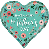 Mint Mothers Day Heart balloon