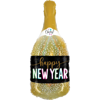New Year Champagne Holographic balloon