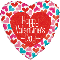 Hearts Valentine Holographic balloon