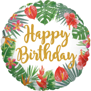 Tropical Birthday Holographic Balloon in a Box
