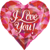 I Love You Bling Heart Balloon in a Box Small Image