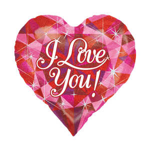 I Love You Bling Heart Balloon in a Box