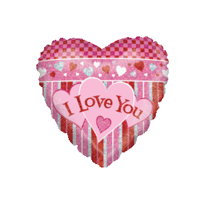 I Love You Hearts Holographic Balloon in a Box