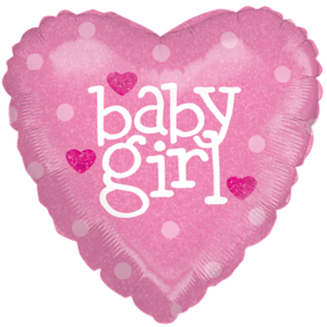 Pink Baby Girl Balloon in a Box