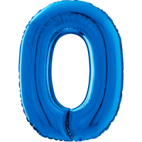 Giant Blue 0 balloon