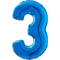 Giant Blue 3 balloon