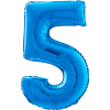 Giant Blue 5 Balloon in a Box Small Image