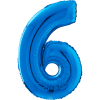 Giant Blue 6 Balloon in a Box Small Image