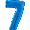 Giant Blue 7 Balloon in a Box Small Image