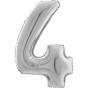 Giant Silver 4 Balloon in a Box