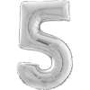 Giant Silver 5 Balloon in a Box Small Image