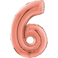 Giant Rose Gold 6 balloon