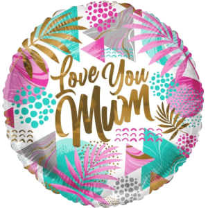 Love You Mum Jungle Theme Balloon in a Box