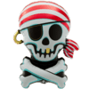Pirate Jolly Roger Balloon in a Box Small Image