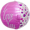 17" I Love You Kisses Sphere Pink Balloon in a Box Small Image
